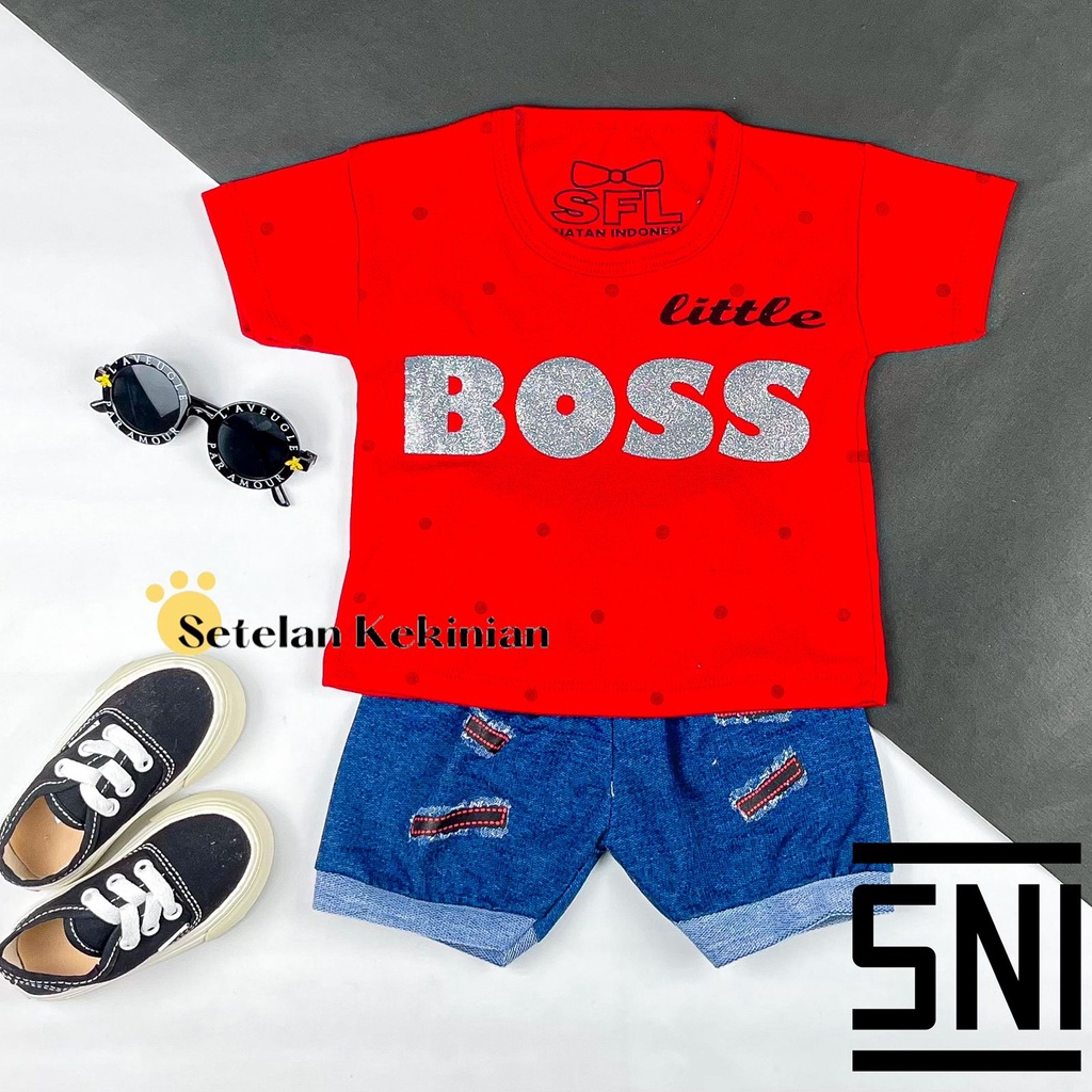 [SK] Setelan Bayi Anak Laki Laki Set Baby Boy 0_12bulan Newborn Boss Kado Akikah Murah