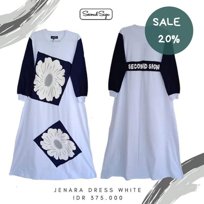 gamis kaos second sign jenara dress