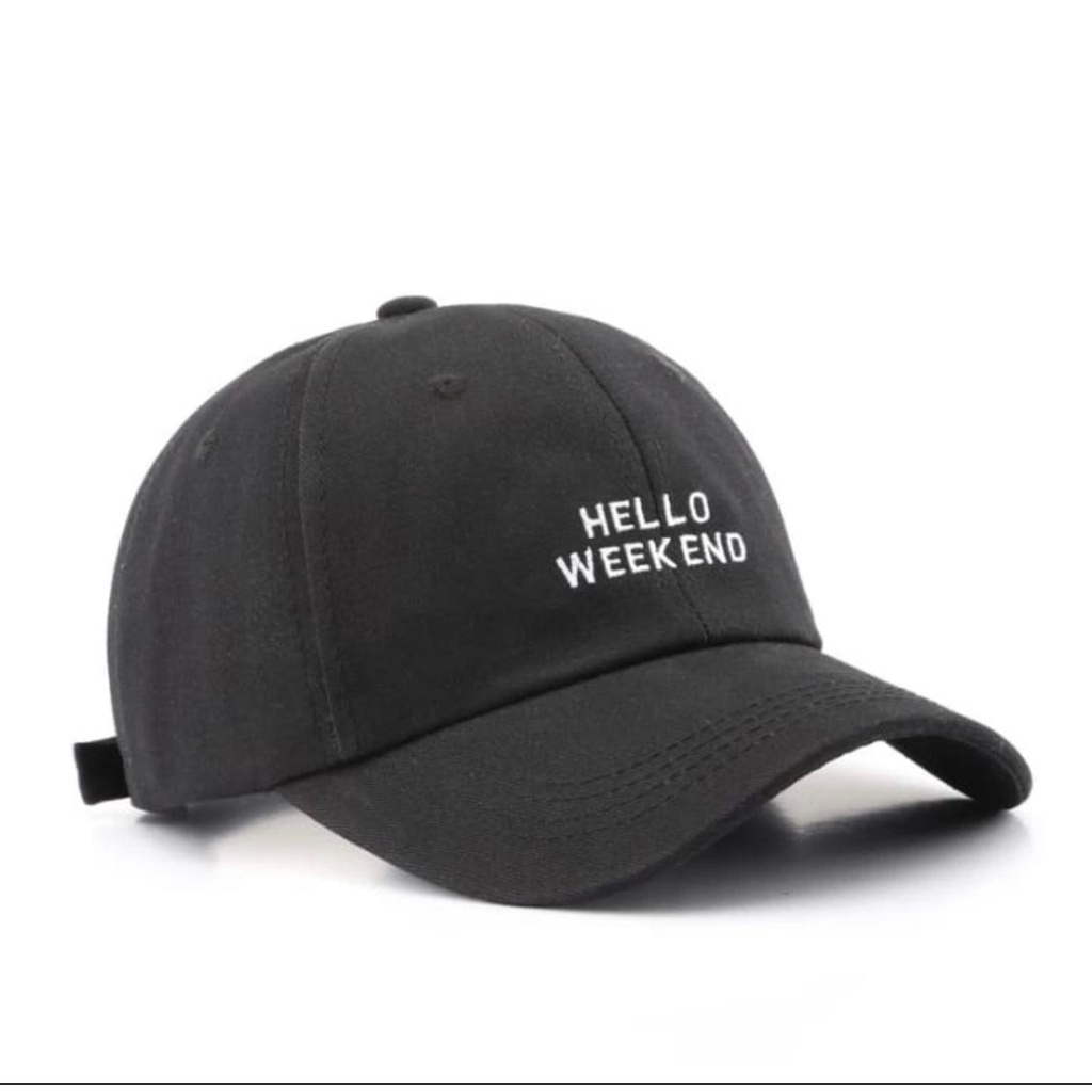 Topi Baseball broklyn/ Hello Weekend (Bordir)topi pria dan wanita