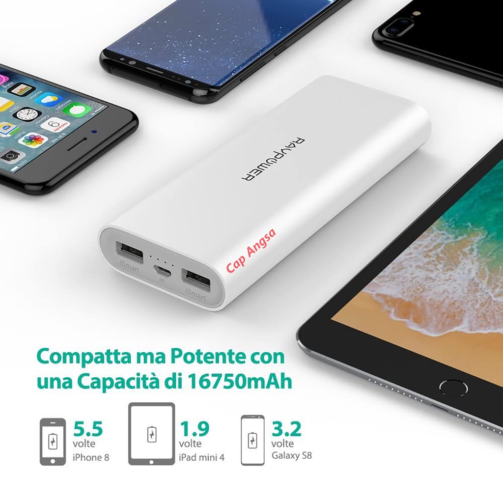 POWERBANK FAST CHARGING 16750 Ah RAVPower PB010 QUICK CHARGE RAV POWER MICRO USB QUICK CHARGE 2.0
