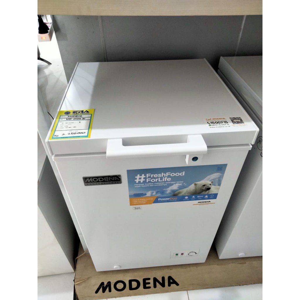 Freezer MODENA MD 0106 / 0107 W 105 LITER MURAH GARANSI RESMI