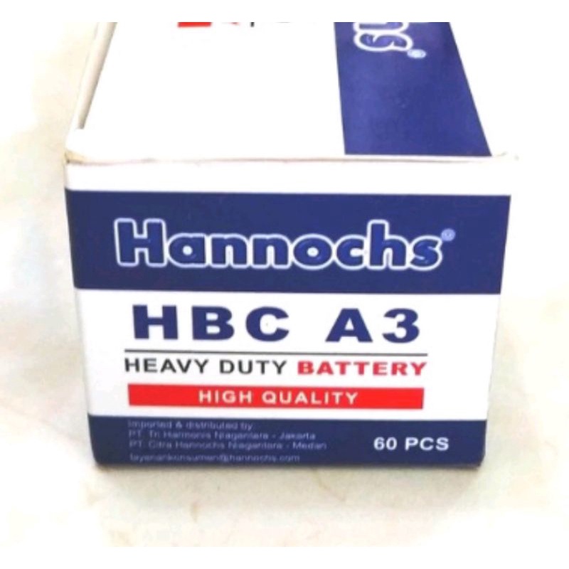 Baterai / Battery Hannochs HBC A3 heavy Duty Isi 4 Pcs SNI