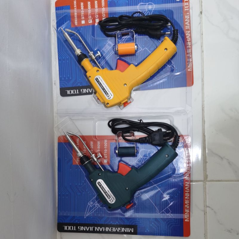 SOLDER IRON AUTOMATIC TIN GUN GT 10/ 60W HIJAU&amp;KUNING