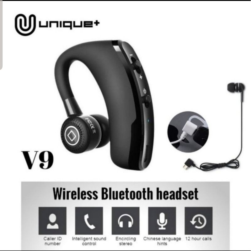 Headset Bluetooth V9 Handfree Bluetooth Plantronics wireless bluetooth