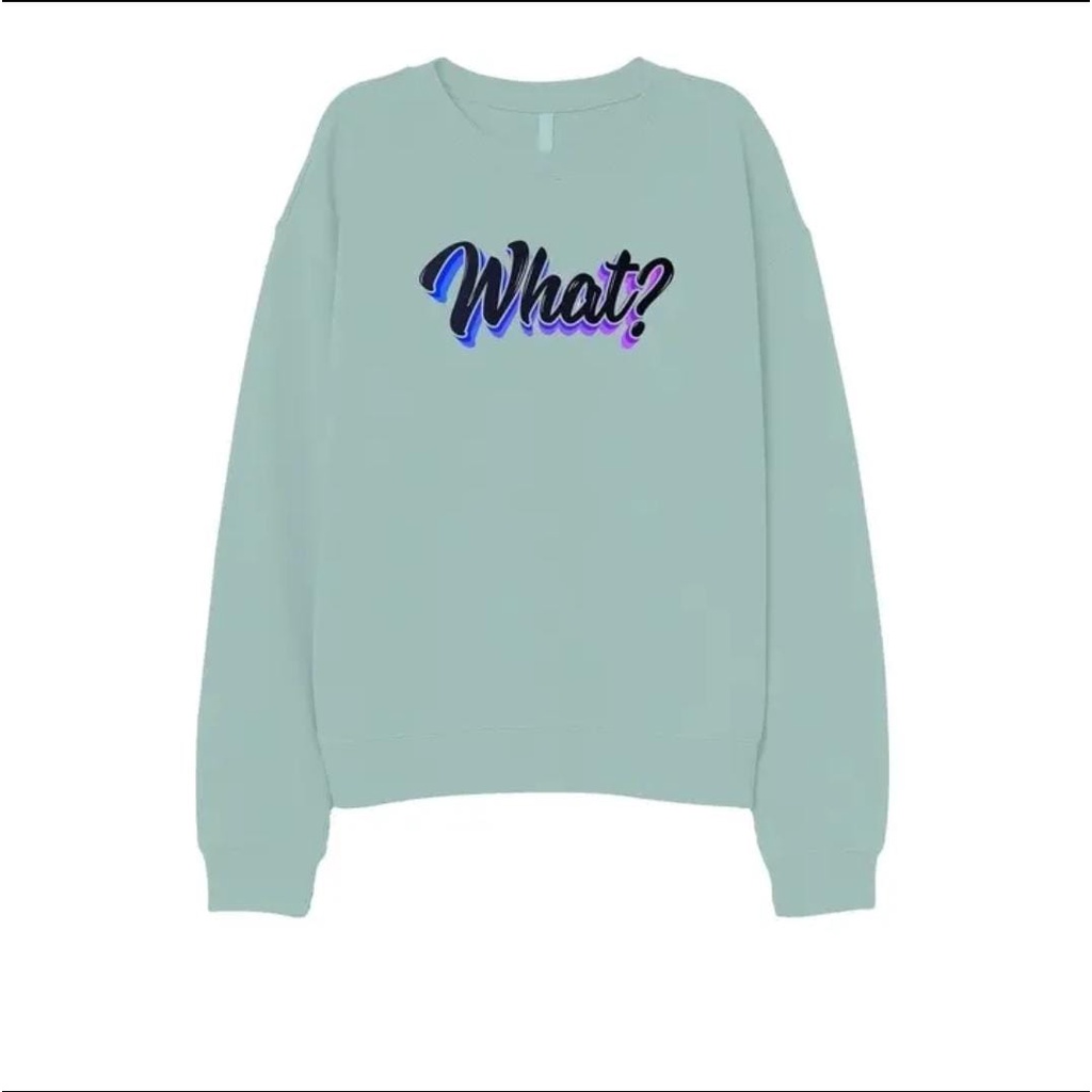 WHAT SWEATER WANITA - CREWNECK HALUS TEBAL TERLARIS