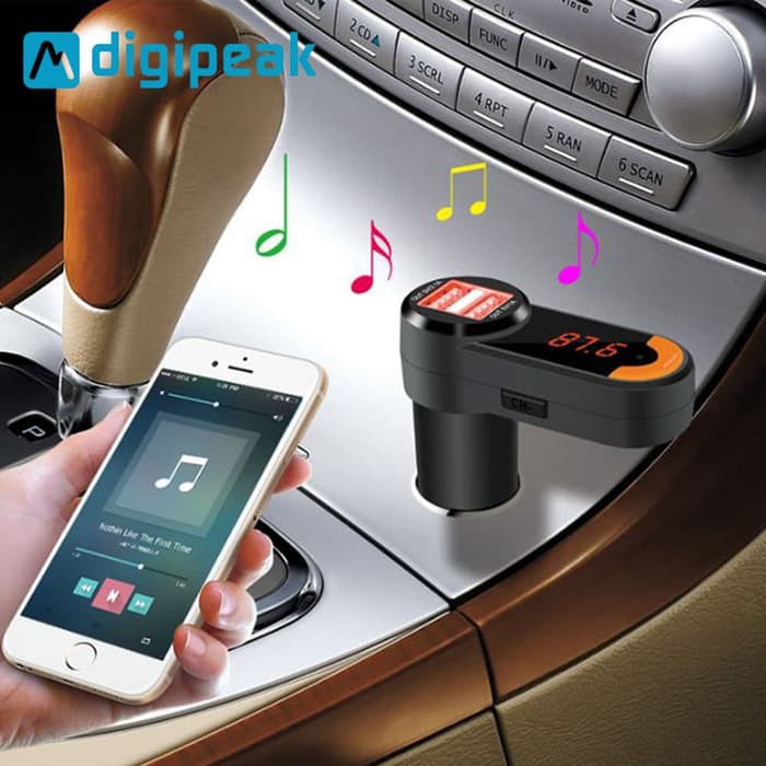 Super Promo FM Modulator Bluetooth   Modulator FM   Modulator Bluetooth Car BC11   Hitam .