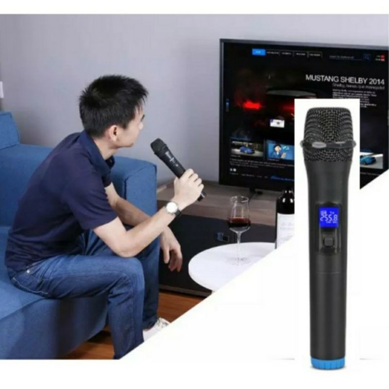 3R Microphone Wireless Mic Karaoke Connect Ampli Speaker Single Mic