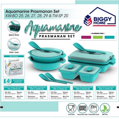 BIGGY  Aquamarine - Serving Set 6 Pcs [Prasmanan Set]