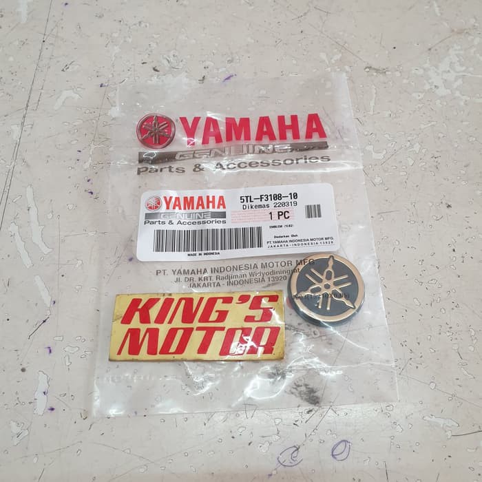 EMBLEM LOGO YAMAHA GOLD DIAMETER 3CM ASLI YAMAHA