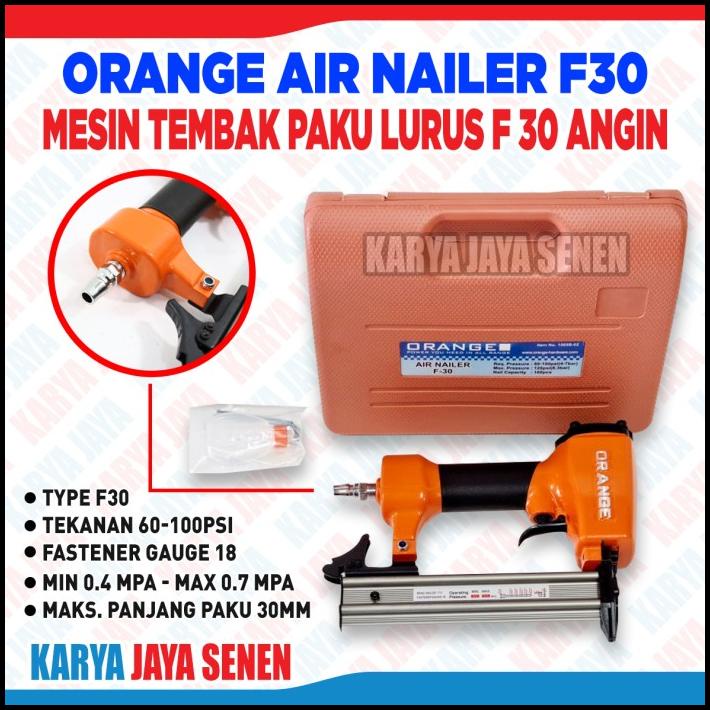 Orange Air Nailer F30 Mesin Tembak Paku Lurus Penembak Paku F 30 Angin