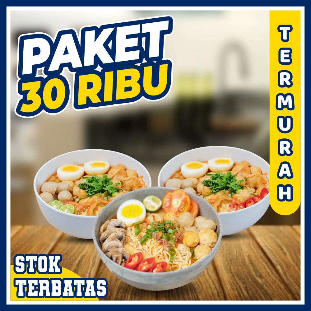 PROMO PAKET 30K BASO ACI ABAH TEA BASO ACI PEDAS TERLEZAT BAKSO ACI TABAH TEA TERMURAH