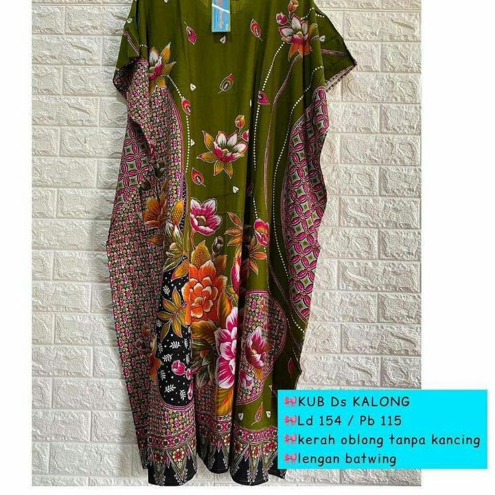[PRODUK IEM8D] Daster Kalong Jumbo kencana ungu Lebel Biru Ld.154 asli Batik kencana ungu Motif kale
