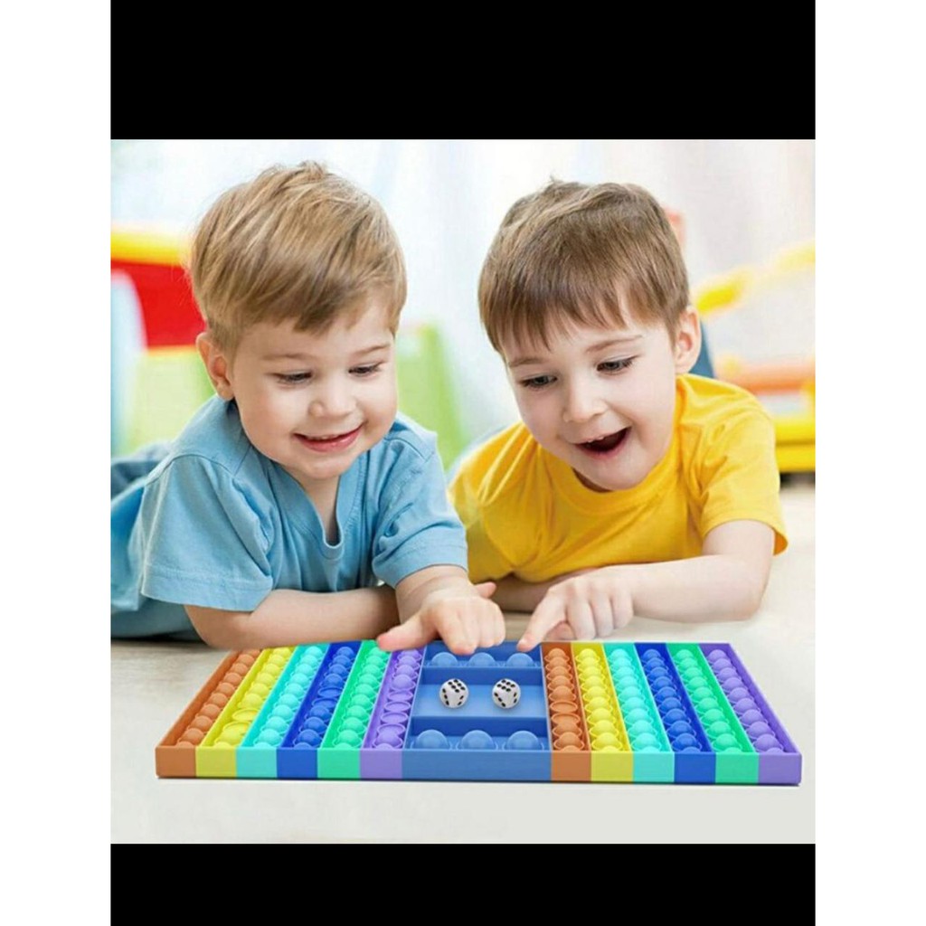 NEW MODEL POP IT dadu dice FREE KELERENG rainbow push button JUMBO sensory fidget viral square love