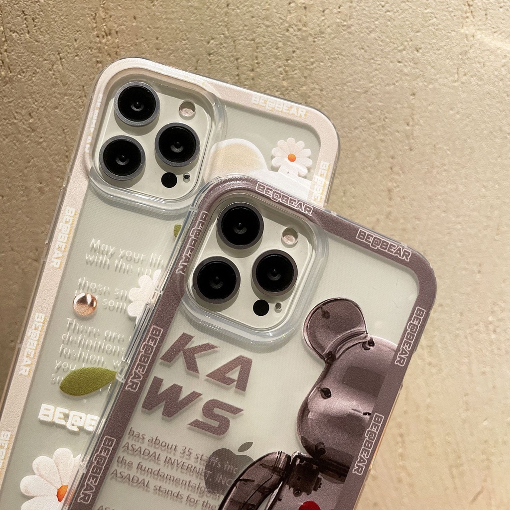 Casing iPhone 7 Plus 8 Plus X Xs Xr 11 Pro 12 Pro Max 13 Pro Max Case Beabear Flower Silicon Premium