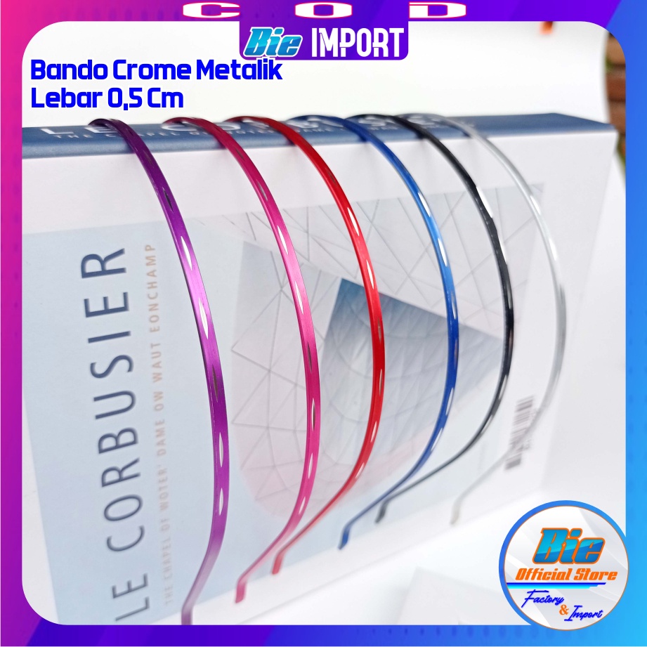 Bando Crome Metalik Warna Lebar 0,5 Cm Impor Best Seller