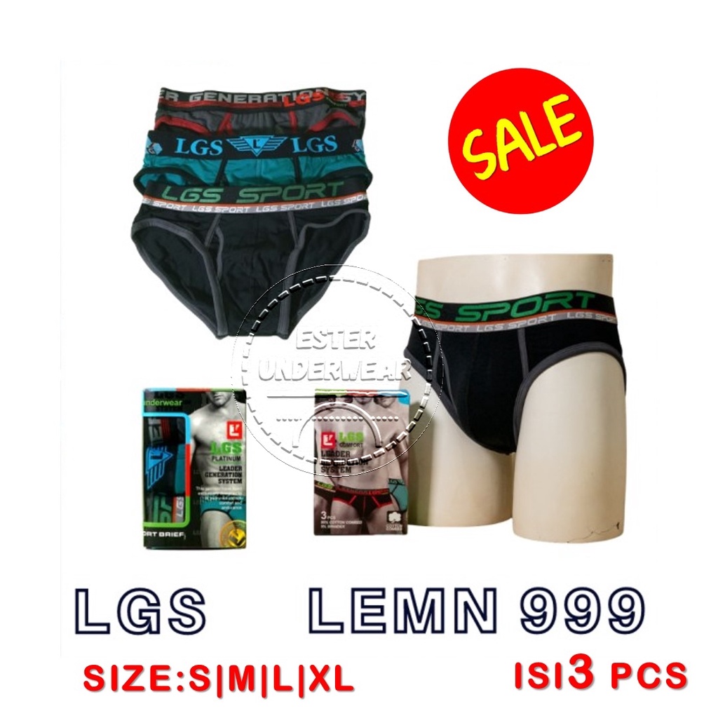 Celana Dalam LGS 999 ISI 3Pcs 3|Brief LGS PLATINUM