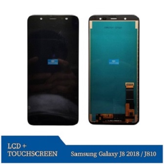 Layar LCD TS Touchscreen Fullset Samsung J8 2018 J810 OLED2 FULL DISPLAY BLACK