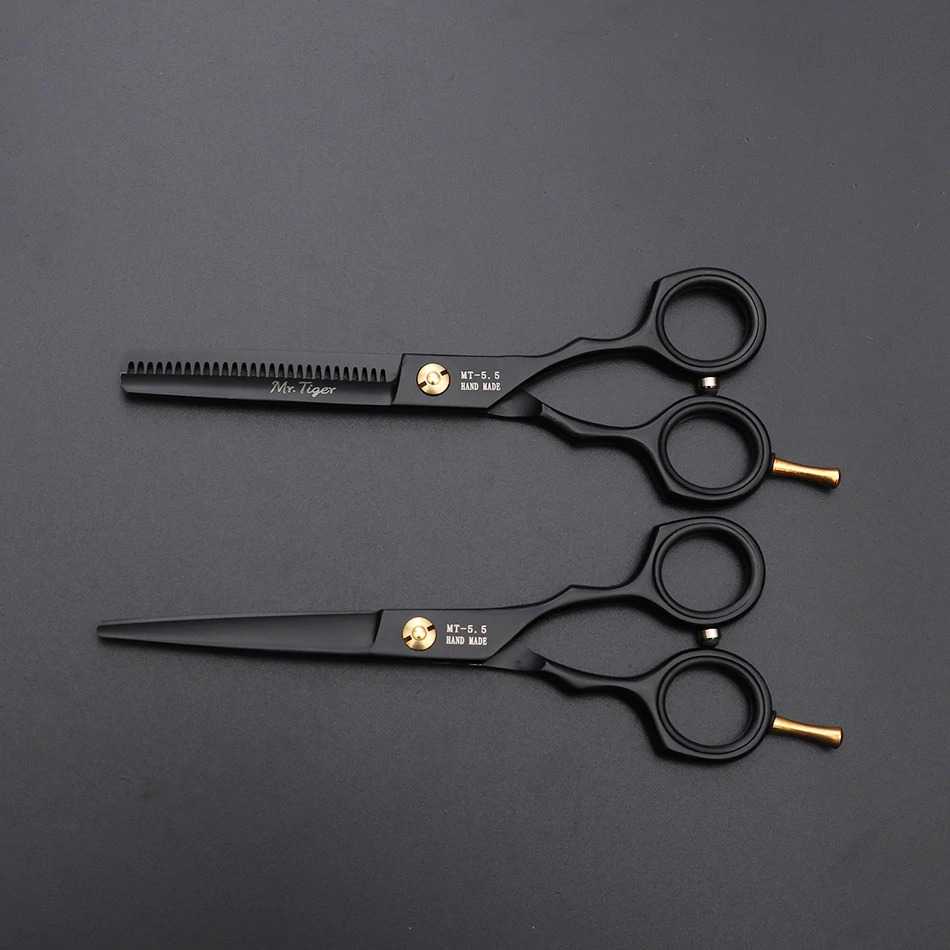 Gunting Rambut Professional Barber Hairdressing Scissors /Gunting Sasak Rambut Set Profesional Jepang Salon Stainless Steel Babershop Sila Hitam Original / Gunting Potong Pemotong Penipis Pangkas Rambut / Alat Potong Rambut / Gunting Cukur Pencukur Rambut