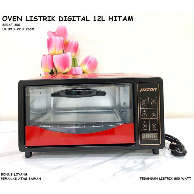 OVEN LISTRIK DIGITAL|OVEN LISTRIK 12 LITER|OVEN LISTRIK PXTON|OVEN LISTRIK PINK| OVEN LISTRIK LOW WATT