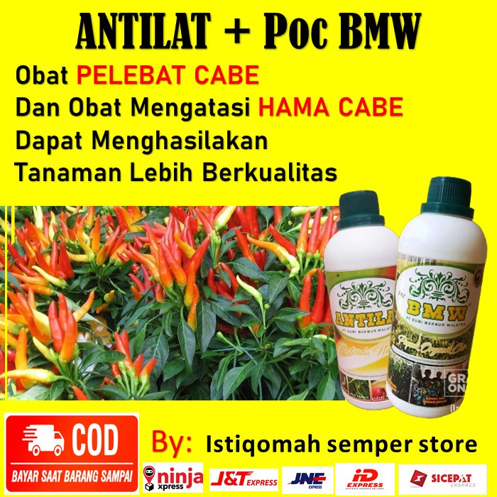 Antilat + Poc BMW Pupuk Pembasmi Cabe & Pupuk Pelebat Cabe - Antilat Pestisida Nabati & Poc BMW Pupu