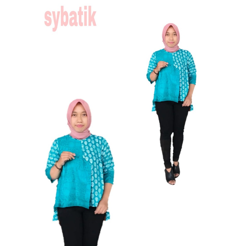 ATASAN WANITA BATIK FASHION BLUS KERJA BATIK pekalongan