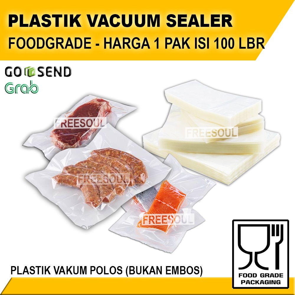 Plastik Vacuum Makanan KECIL 15-19cm - Plastik Vakum Bag Sealer Foodgrade - Plastik Kemasan Makanan