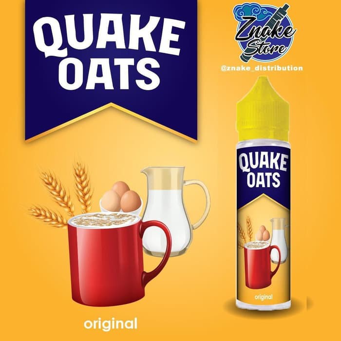 Quake Oats Series 60ML 3&amp;6MG by Znake berpita cukai