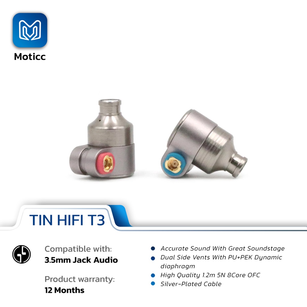 Tin Audio T3 HIFI In Ear Monitor Earphone with MMCX