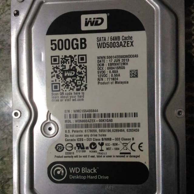 HardDisk PC Internal WD BLACK 500GB