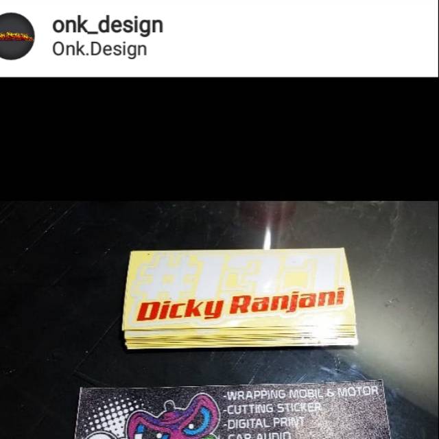 

cutting sticker stiker bebas desain printing waterproof label merk laminasi 57