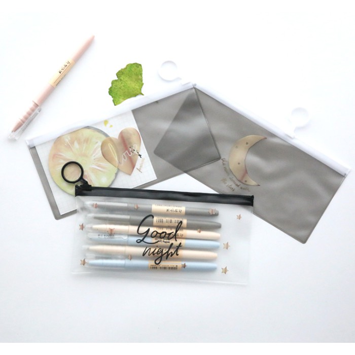 

TERLARIS!!! Tempat Pensil Zipper Good Night and Love UNIK