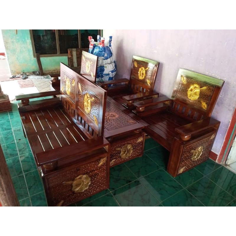 Kursi tamu minimalis kursi tamu jati formasi 2111+meja