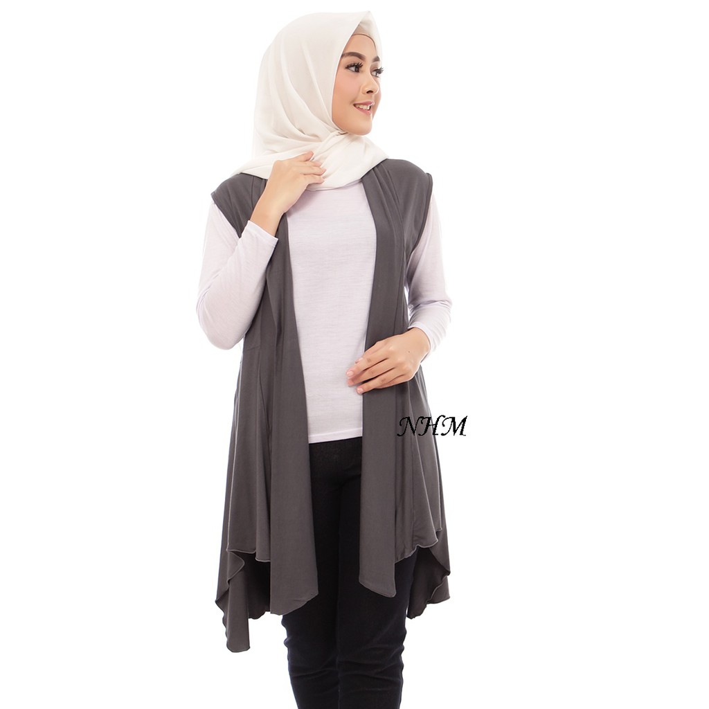 NHM Cardigan Saskia spandek rayon banyak warna terlaris