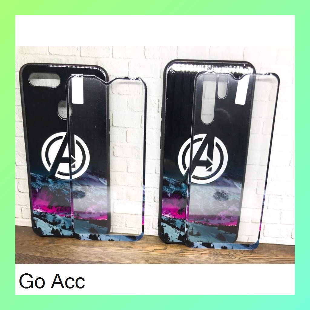 Softcase Tempered Glass karakter for Oppo A5s/A7/A12/A11k,A1k Realm3 2 Pro/U1/U2,C2,5/C3/5i/5s,C15 Vivo Y11/Y12/Y15/Y17,Redm1 9/Prime,9A HCTG 01 02 06 07 08 09