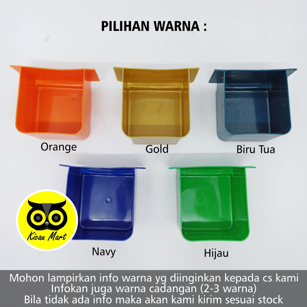 TEMPAT MAKAN MINUM KUCING ANJING BURUNG AYAM HAMSTER SUGAR GLIDER CEPUK PLASTIK ISI 2 PET DISH CPPLLB