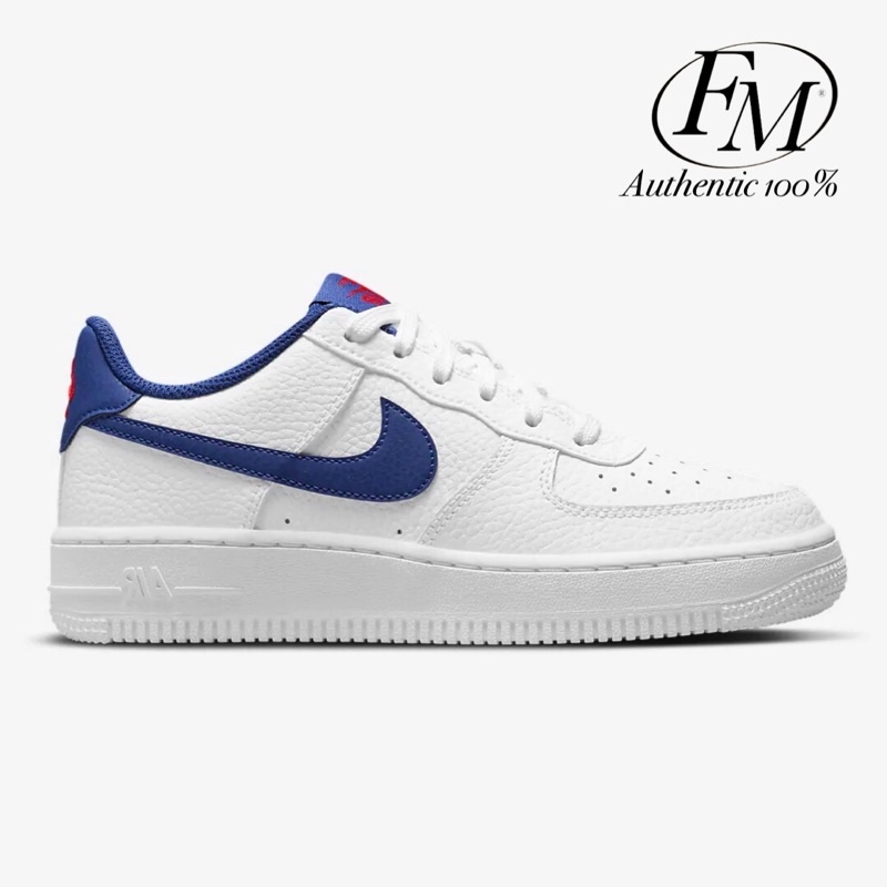 Nike Air Force 1 Low White Deep Royal Blue GS Original