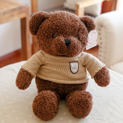 Boneka teddy bear sweater navy impor  kado ultah souvernir