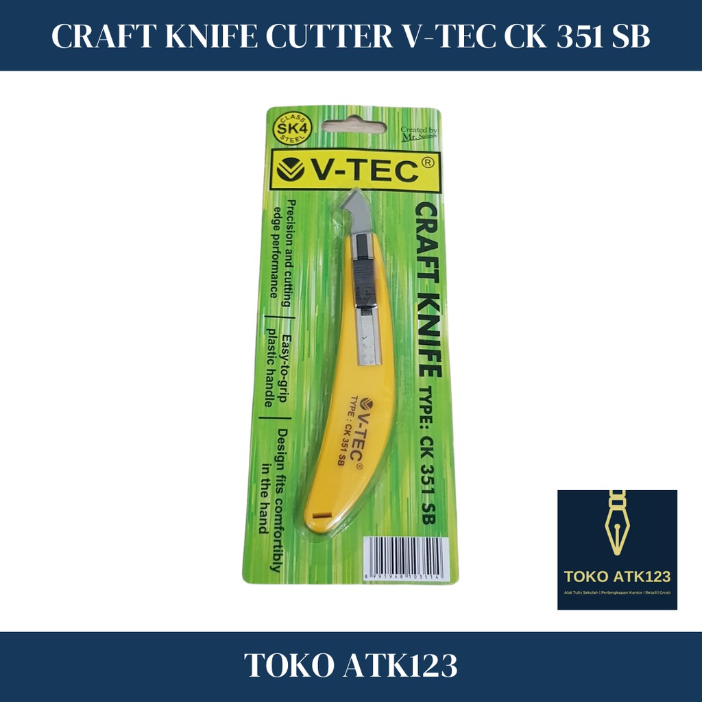 

Cutter Pen / Craft Knife / Pisau untuk Ukir Merk V-Tec CK 351 SB