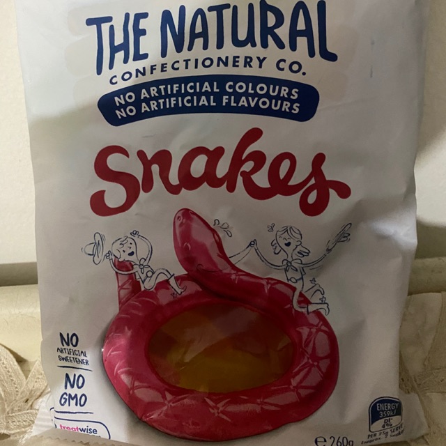 

The Natural Confectionery SNAKES gummies Original Australia Aussie Gummies
