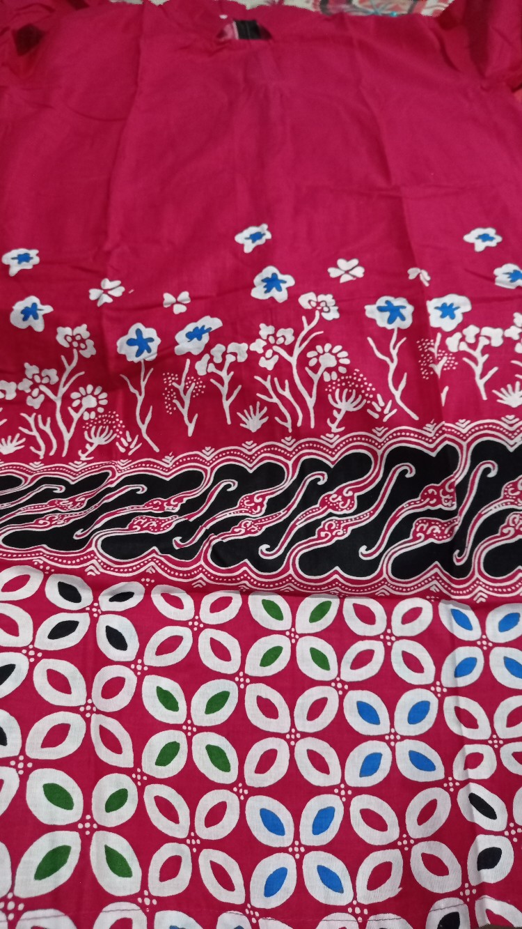 Batik Tunik Shibori Jumputan Terbaru Size S-3l / Hrb026 Yelbor Navbor / Biru Putih / Original..