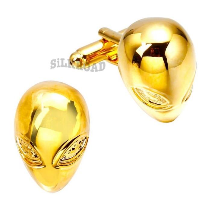 Cufflink Manset Cuff Link Cufflink Kemeja Dasi Et Alien Galaxy Gold