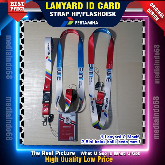 

PERTAMINA Lanyard ,Strap ID, HP/Flashdisk Printing Digital (Paket Lengkap Murah)