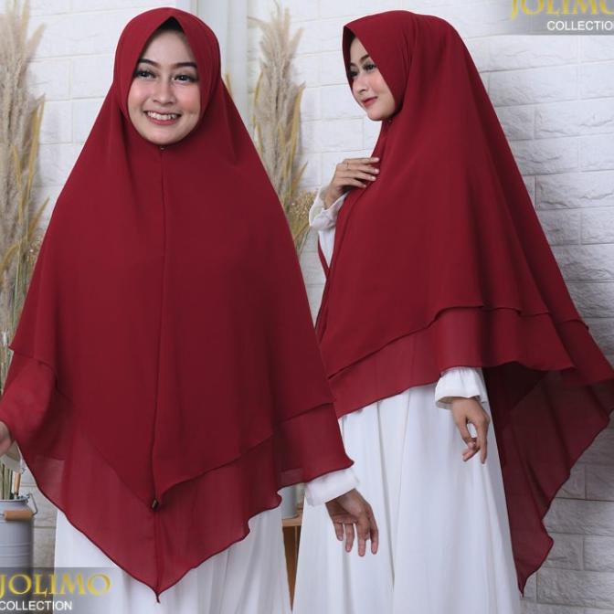 KHIMAR CERUTI BABYDOLL DUA LAYAR HIJAB SYARI JILBAB JUMBO