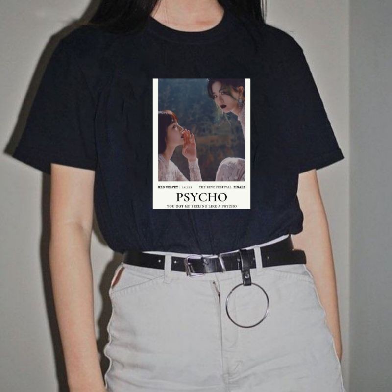 T Shirt Red Velvet Psycho Cotton Combed 24s Unisex / T Shirt Korea / Kaos Kpop / Kaos Kekinian