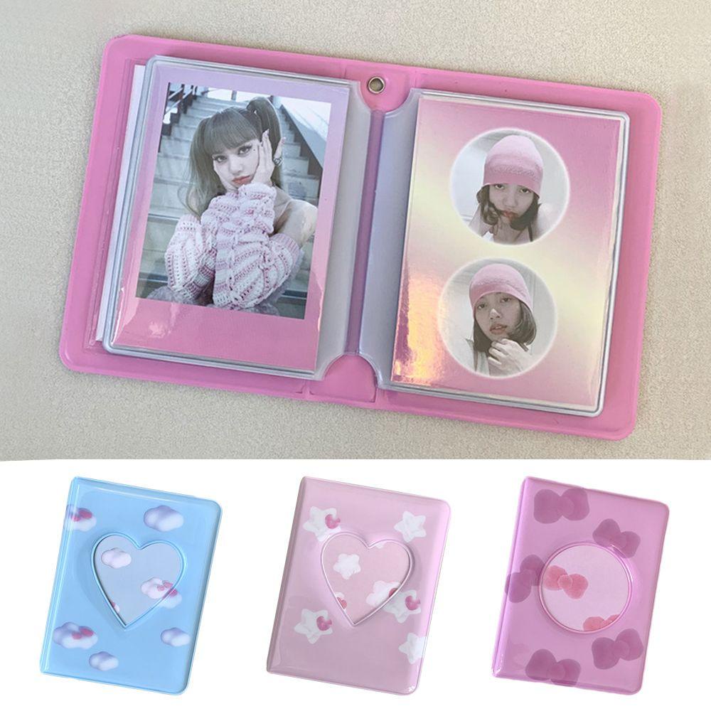 Solighter Photocard Holder Mini Bisa Ganti Tempat Penyimpanan Gambar Pola Ikatan Simpul Awan Dalam