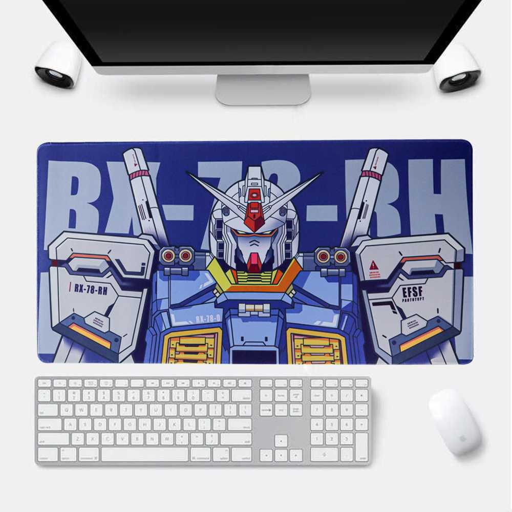 Mouse Pad Gaming XL Motif Gundam Matras Meja Besar 40 x 80 cm Bahan Soft, Anti Slip