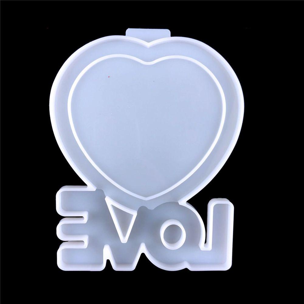 R-flower Resin Cetakan Kristal Epoxy Resin Liontin Love Heart Jewelry Making Tools Silicone Mould