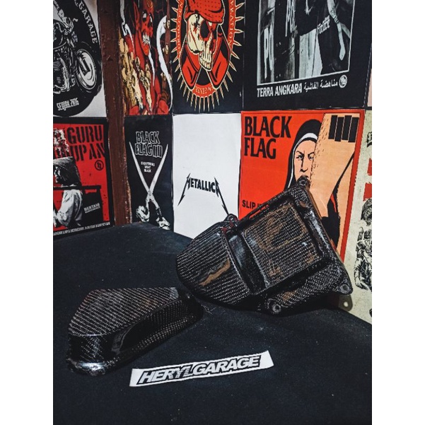 BOX FILTER KIRI KANAN ORIGINAL ASLI YAMAHA GENUINE PARTS RX KING CARBON KEVLAR