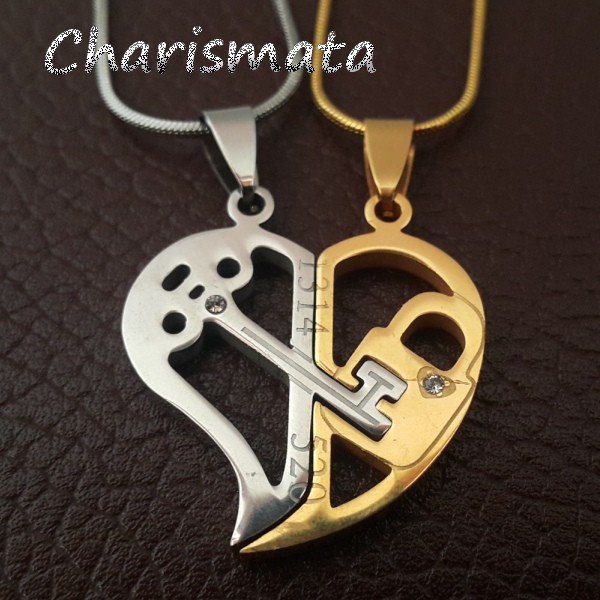 KALUNG TITANIUM COUPLE KUNCI GEMBOK BESAR