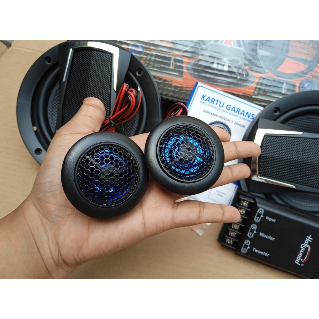 speaker mobil tweeter speaker hollywood HW-6536/5 Speaker Split 2-Way 6 Inch 1 Set Audio Pintu Mobil